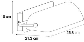 Klasická nástenná lampa notára tmavá bronz so zeleným sklom - Banker