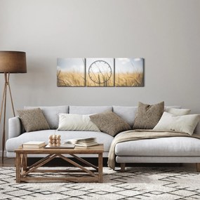 Obraz obilia (s hodinami) (90x30 cm)