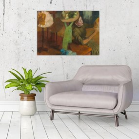 Sklenený obraz - Edgar Degas, The Millinery Shop, reprodukcia (70x50 cm)