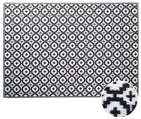 Butlers COLOUR CLASH Vonkajší koberec mozaika 200 x 150 cm - čierna/biela