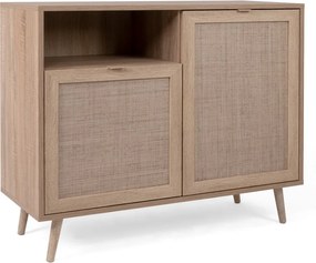 Skrinka 2-dverová Bali, dub sonoma/výplet