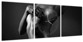 Obraz - Akt ženy (s hodinami) (90x30 cm)