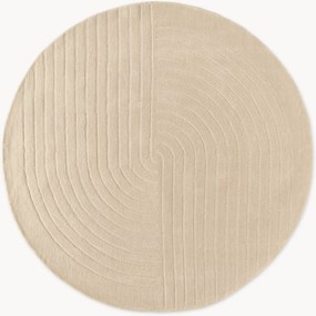 Okrúhly ručne tuftovaný vlnený koberec Mason