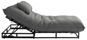 Tmavosivé kovovo-polstrované záhradné ležadlo Emma – Hartman