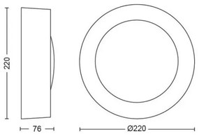 Philips 17465/47/P7 - LED RGB Vonkajšie svietidlo Hue DAYLO LED/15W/230V IP44
