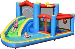 Nafukovací vodný park so šmykľavkou, trampolínou a bazénom