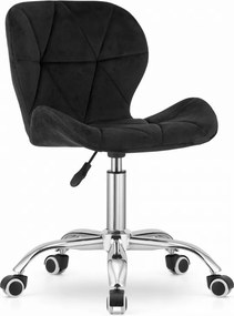 Set do pracovne ZARIMO stôl 80x40 cm dub sonoma + kreslo AVOLA VELVET čierne
