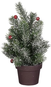 Vianočný stromček zelený s bobuľami omrznutý výš. 24 x hl. 12 cm 1