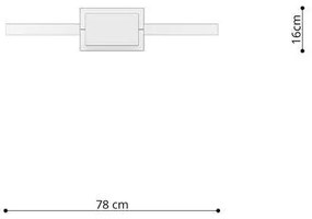 Závesné LED svietidlo Rio 78, 1x LED 50w, 3000k, g