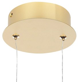 Kovová LED závesná lampa zlatá FANE Beliani