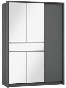 Skriňa Split 157 grafit/zrkadlo
