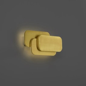 Moderné nástenné svietidlo mosadzné vrátane LED s 3-stupňovým stmievaním - Dias