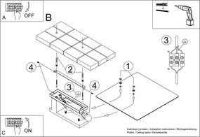 Biele stropné svietidlo so skleneným tienidlom 40x47.5 cm Parola – Sollux