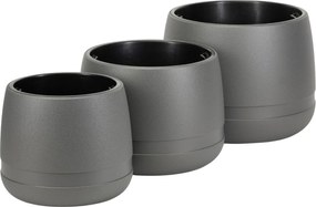 PLASTOVÝ KVETINÁČ LUNA VASE 42X32 CM ANTRACITOVÁ