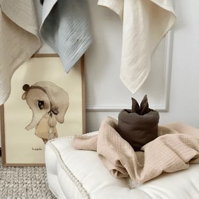 Mušelínová plienka z organickej bavlny marhuľa 70x70 cm