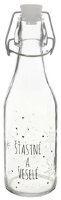 Orion Fľaša s klip uzáverom Vločka biela, 0,52 l, 520 ml
