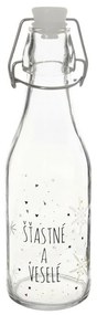 Orion Fľaša s klip uzáverom Vločka biela, 0,52 l, 520 ml