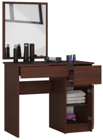 Toaletný stolík so zrkadlom CLP P-2/SL pravý, wenge