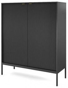 Komoda Nova 104 cm čierna/čierny rám