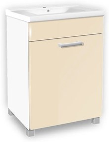 Kúpeľňová skrinka s umývadlom K27 farba korpusu: Bielý, farba dvierok: Bielé lamino