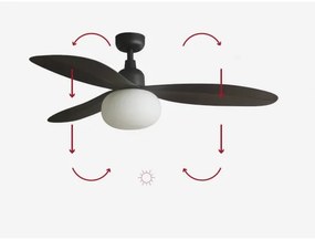 FARO 34301-11L - Stropný ventilátor PALMA 1xE27/15W/230V hnedý pr. 129 cm IP44 + diaľkové ovládanie
