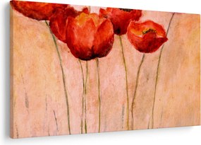 Obraz - Červené tulipány (90x60 cm)