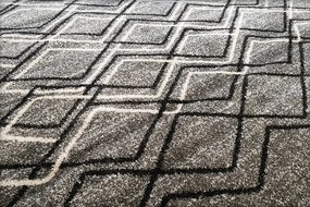 Moderný sivý koberec Rio 166 s geometrickým vzorom – rôzne rozmery Rozmer: 60x100 cm