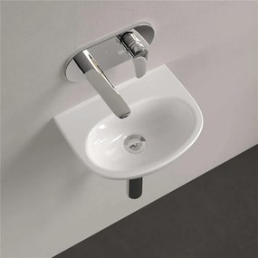 VILLEROY &amp; BOCH O.novo závesné umývadielko bez otvoru, bez prepadu, 360 x 275 mm, biela alpská, s povrchom CeramicPlus, 434037R1