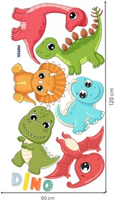 PIPPER. Textilná nálepka na stenu "Baby dinosaury"