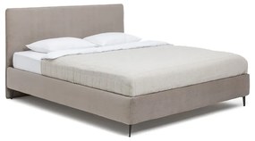 Čalúnená dvojlôžková posteľ taupe s matracom/s roštom 180x200 cm Noira Slim - Bonami Selection