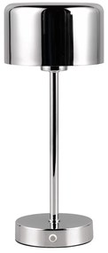 LED stmievateľná stolová lampa v lesklo striebornej farbe (výška 30 cm) Jeff – Trio
