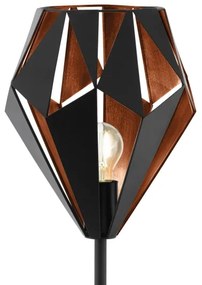 Eglo 62838 - Stojacia lampa CARLTON PRO 1xE27/60W/230V čierna