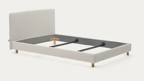 Sivá čalúnená jednolôžková posteľ bez roštu 90x200 cm Valma – Kave Home