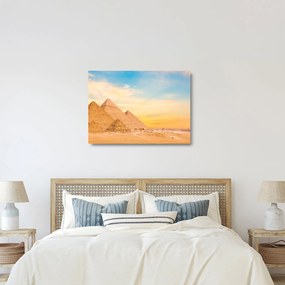 Sklenený obraz egyptských pyramíd (70x50 cm)