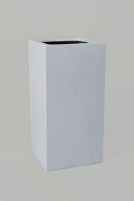 Kvetináč BLOCK, sklolaminát, výška 75 cm, biely mat