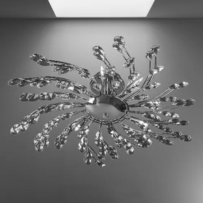 Dizajn krištáľ strop lampa LUXERA 69002 SPRING Ø70