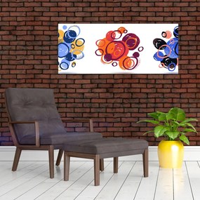 Obraz farebných kruhov (120x50 cm)