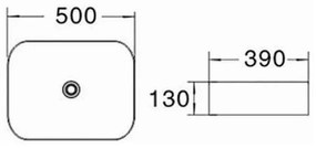 Mexen CARLA umývadlo, 50x39 CM, biela, 21555000