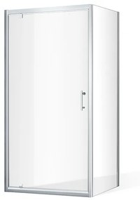 Otváracie jednokrídlové sprchové dvere OBDO1 s pevnou stenou OBB 100 cm 90 cm