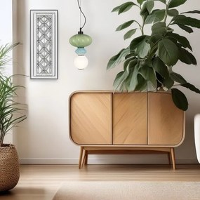 LED Luster na lanku ASCOLI LED/8W/230V pr. 20 cm zelená/modrá