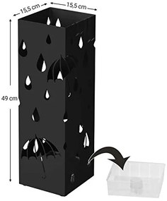 Stojan na dáždniky, štvorcový, 49x15,5x15,5cm