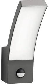 LED vonkajšie nástenné svietidlo Philips 8719514417731 Splay IP44 12W 1200lm 4000K antracit so senzorom pohybu