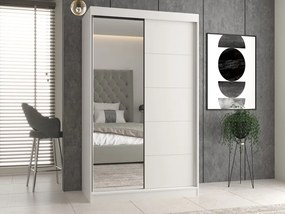 Šatní skříň se zrcadlem Iga A/C 120 cm bílá