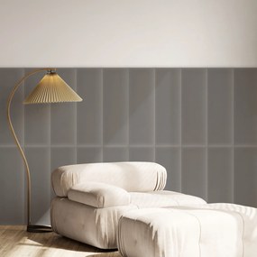 Zamatový čalúnený panel - Obdĺžnik - 90x30cm Farba: Šedá