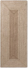 Obojstranný/ručne tkaný jutový behúň v svetlo prírodnej farbe/v tmavo prírodnej farbe 80x200 cm Juno – Hanse Home