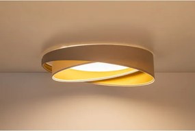Stmievateľné stropné LED svietidlo SM. GALAXY M. 24W/230V, priemer 55 cm, béžová/biela/zlatá + diaľkové ovládanie