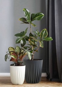 Květináč STRIPPED Eco 25x42 cm bílý