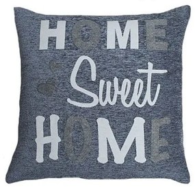 Vankúšová obliečka Home Sweet Home – sivá 45×45 cm