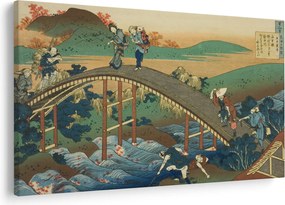 Obraz - Katsushika Hokusai, Ariwara no Narihirafrom the series One Hundred, Poems Explained by the Nurse (Hyakunin isshu uba ga etoki), reprodukcia (90x60 cm)