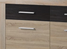 Komoda Cancan SB, dub sonoma/sivá pínia